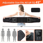 Cordless Heating Massage Belt for Lower Back Soothe Discomfort - 5000mAh Adjustable Heat Therapy Wrap with 4 Vibration Modes & Rechargeable Battery - Heating Pad for Men & Women,Mom Dad,FSA Eligible HSA, 4-Pack Carton