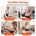 Cordless Heating Massage Belt for Lower Back Soothe Discomfort - 5000mAh Adjustable Heat Therapy Wrap with 4 Vibration Modes & Rechargeable Battery - Heating Pad for Men & Women,Mom Dad,FSA Eligible HSA, 4-Pack Carton