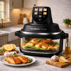 Novaluxe-Design ProGlass Smart Air Fryer – Dual Bowl Visible Cooking