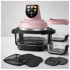 Novaluxe-Design ProGlass Smart Air Fryer – Dual Bowl Visible Cooking