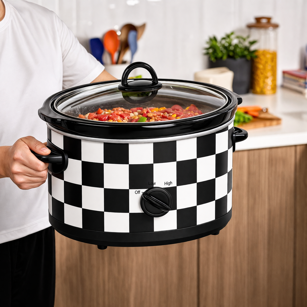 AURYAO 6QT Pro Slow Cooker – Smart Control, Ceramic Nonstick, Effortless Clean