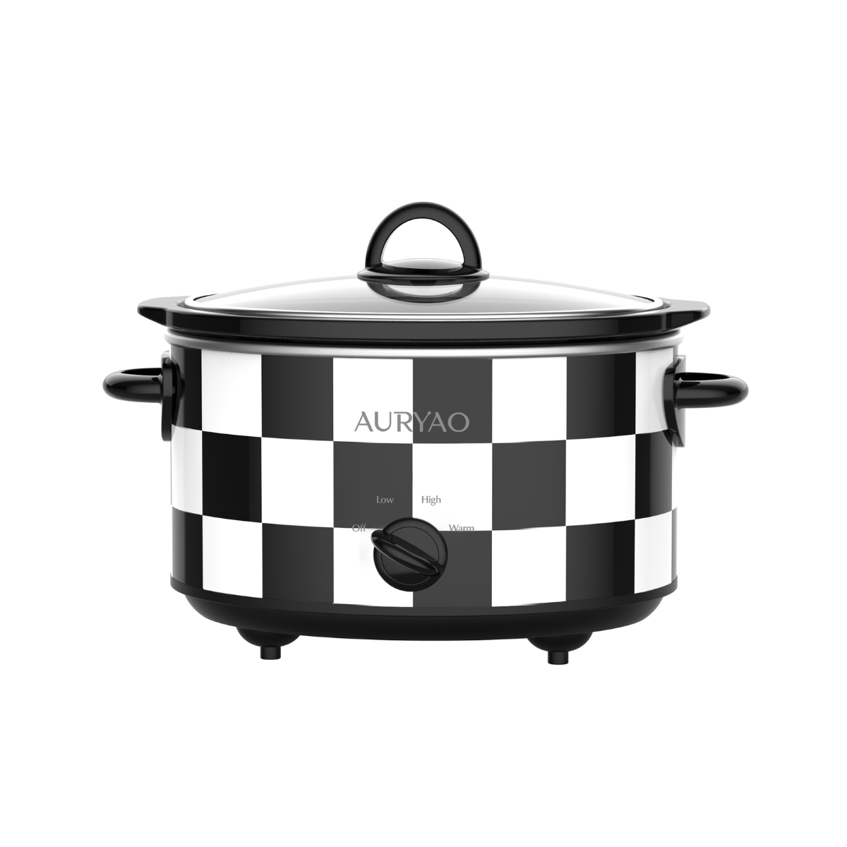 AURYAO 6QT Pro Slow Cooker – Smart Control, Ceramic Nonstick, Effortless Clean