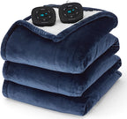 Bedsure Heated Throw Blanket – Fast Heating, 6 Heat Levels, 4 Timer Settings