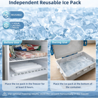 Chilled Portable Snackle Box Container with Ice Pack, Portable Travel Food Containers with Lids, Keep Cheese and Fruits Remained Fresh for Hours, Divided Serving Tray for Family Road Trip Beach Picnic,8-Pack Carton