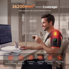 Cordless Red Light Therapy for Shoulder with Heat & Massage Vibration, Separate 5000mAh Portable Near-Infrared Light Therapy Wrap for Shoulder Discomfort, 3 Heat 4 Vibration Modes, 660nm & 850nm LEDs, 30-Pack Carton