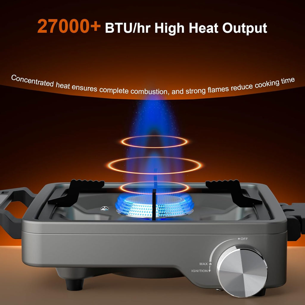 Foldable 2 Burner 27000 BTU Portable Propane Camp Stove