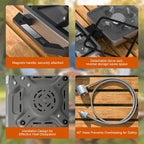 Foldable 2 Burner 27000 BTU Portable Propane Camp Stove