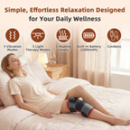 Cordless Heated Knee Massager, 5000mAh Rechargeable Knee Heating Pad Wrap with 6 Heat Levels & 3 Vibration Modes – Electric Knee Brace for Arthritis Pain Relief, Adjustable for Home Office Travel, 32-Pack Carton