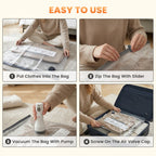 60,000Pa Rechargeable Electric Vacuum Pump for Storage Bags – 2000mAh Battery, 12-Pack Carton
