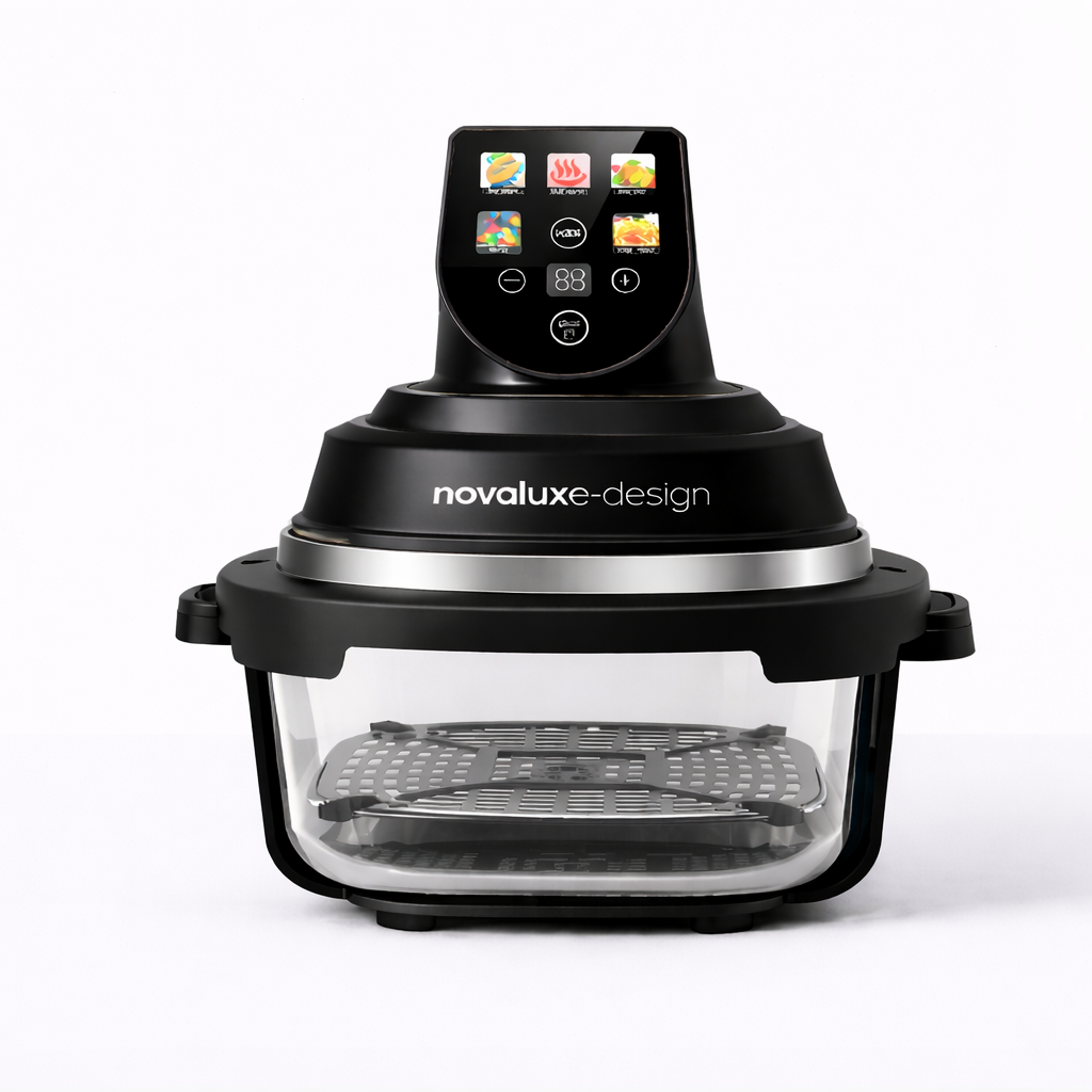 Novaluxe-Design ProGlass Smart Air Fryer – Dual Bowl Visible Cooking