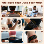 Portable Red Light Therapy for Hands Wrist Massage, 660nm and 850nm Infrared and Near Infrared Light Hand Therapy Equipment with Heat & Vibration for Wrist Ankle Neck, 80-Pack Carton