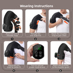 Cordless Red Light Therapy for Shoulder with Heat & Massage Vibration, Separate 5000mAh Portable Near-Infrared Light Therapy Wrap for Shoulder Discomfort, 3 Heat 4 Vibration Modes, 660nm & 850nm LEDs, 30-Pack Carton